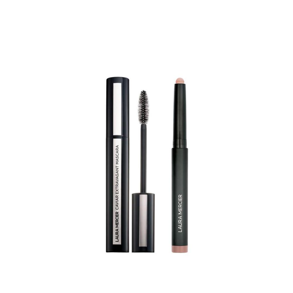 imageLaura Mercier Caviar Stick Cream Eyeshadow Matte Finish 24HR Wear Long Lasting Rich Color Easily Blendable and Buildable Waterproof Au Natural  Caviar Extravagant Mascara Bundle