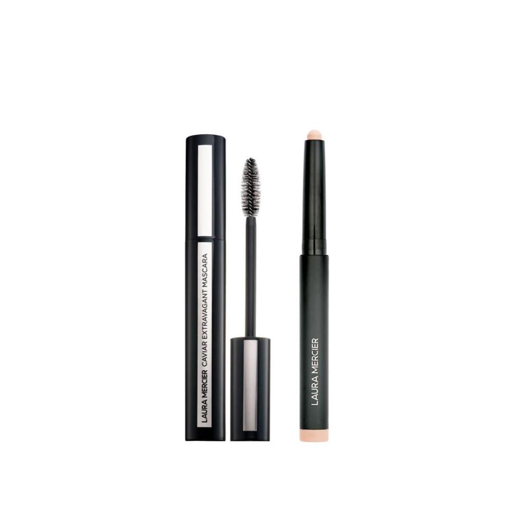 imageLaura Mercier Caviar Stick Cream Eyeshadow Matte Finish 24HR Wear Long Lasting Rich Color Easily Blendable and Buildable Waterproof Vanilla Kiss  Caviar Extravagant Mascara Bundle