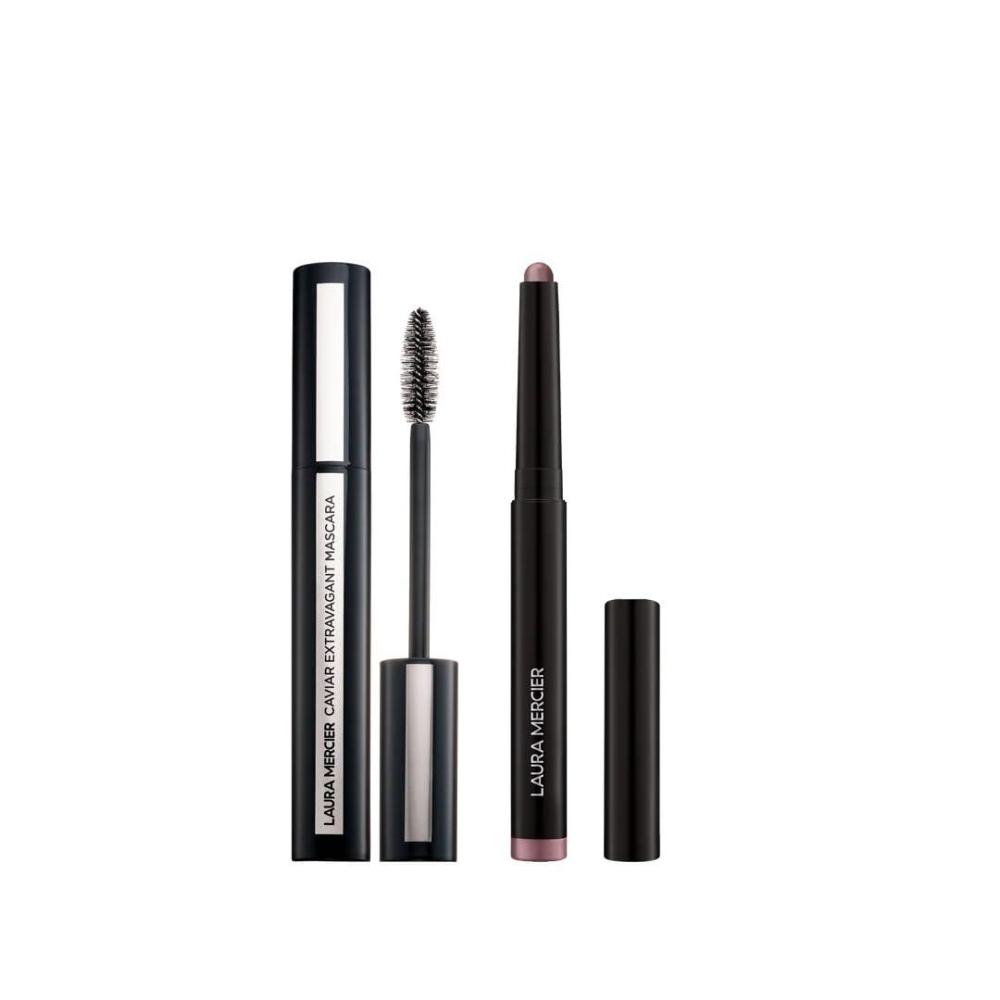 imageLaura Mercier Caviar Stick Cream Eyeshadow Shimmer Finish 24HR Wear Long Lasting Rich Color Easily Blendable and Buildable Waterproof Amethyst  Caviar Extravagant Mascara Bundle