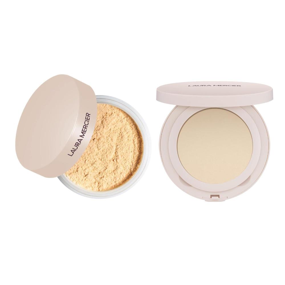 imageLaura Mercier Translucent TalcFree UltraBlur Loose Setting Powder and Waterproof Pressed Powder Bundle Shade Translucent