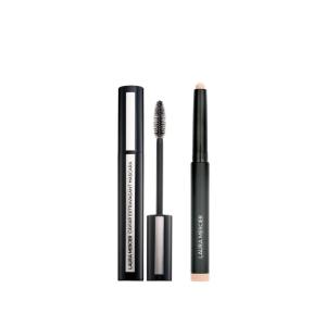 Laura Mercier Caviar Stick Cream Eyeshadow: Matte Finish, 24HR Wear, Long Lasting, Rich Color, Easily Blendable and Buildable, Waterproof, Vanilla Kiss + Caviar Extravagant Mascara Bundle