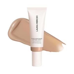 Laura Mercier Tinted Moisturizer Natural Dewy with SPF 30: 24HR+ Hydration, Long Lasting, Sheer to Light, Buildable Coverage, Dewy Finish, Improve Skin Tone and Texture, Skin Tint(3C Fawn- Light Medium with cool undertones)