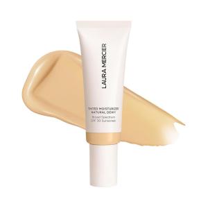 Laura Mercier Tinted Moisturizer Natural Dewy with SPF 30: 24HR+ Hydration, Long Lasting, Sheer to Light, Buildable Coverage, Dewy Finish, Improve Skin Tone and Texture, Skin Tint(1W Blonde- Fair with warm undertones)