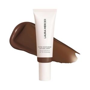 Laura Mercier Tinted Moisturizer Natural Dewy with SPF 30: 24HR+ Hydration, Long Lasting, Sheer to Light, Buildable Coverage, Dewy Finish, Improve Skin Tone and Texture, Skin Tint(7C Sable- Rich Deep with cool undertones)