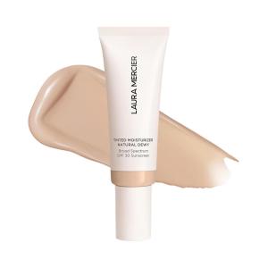 Laura Mercier Tinted Moisturizer Natural Dewy with SPF 30: 24HR+ Hydration, Long Lasting, Sheer to Light, Buildable Coverage, Dewy Finish, Improve Skin Tone and Texture, Skin Tint(1C Cameo- Fair with cool undertones)
