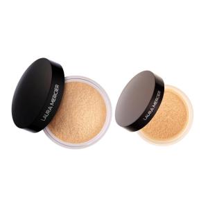Laura Mercier Translucent Loose Setting Powder in Shade Translucent Honey and Secret Brightening Color Correcting Powder for Under Eyes in Shade Golden Bundle