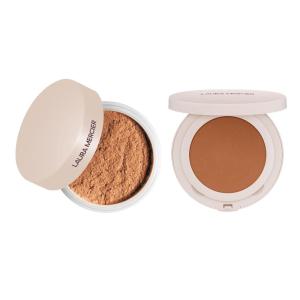 Laura Mercier Translucent Talc-Free Ultra-Blur Loose Setting Powder and Waterproof Pressed Powder Bundle, Shade Medium Deep