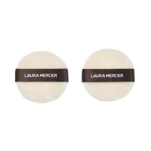 Laura Mercier Velour Puff, Perfect for Translucent Loose Setting Powder, Use to Set Makeup, Designed for Expert Application, 100% Cotton(Medium Size (Pack of 2))