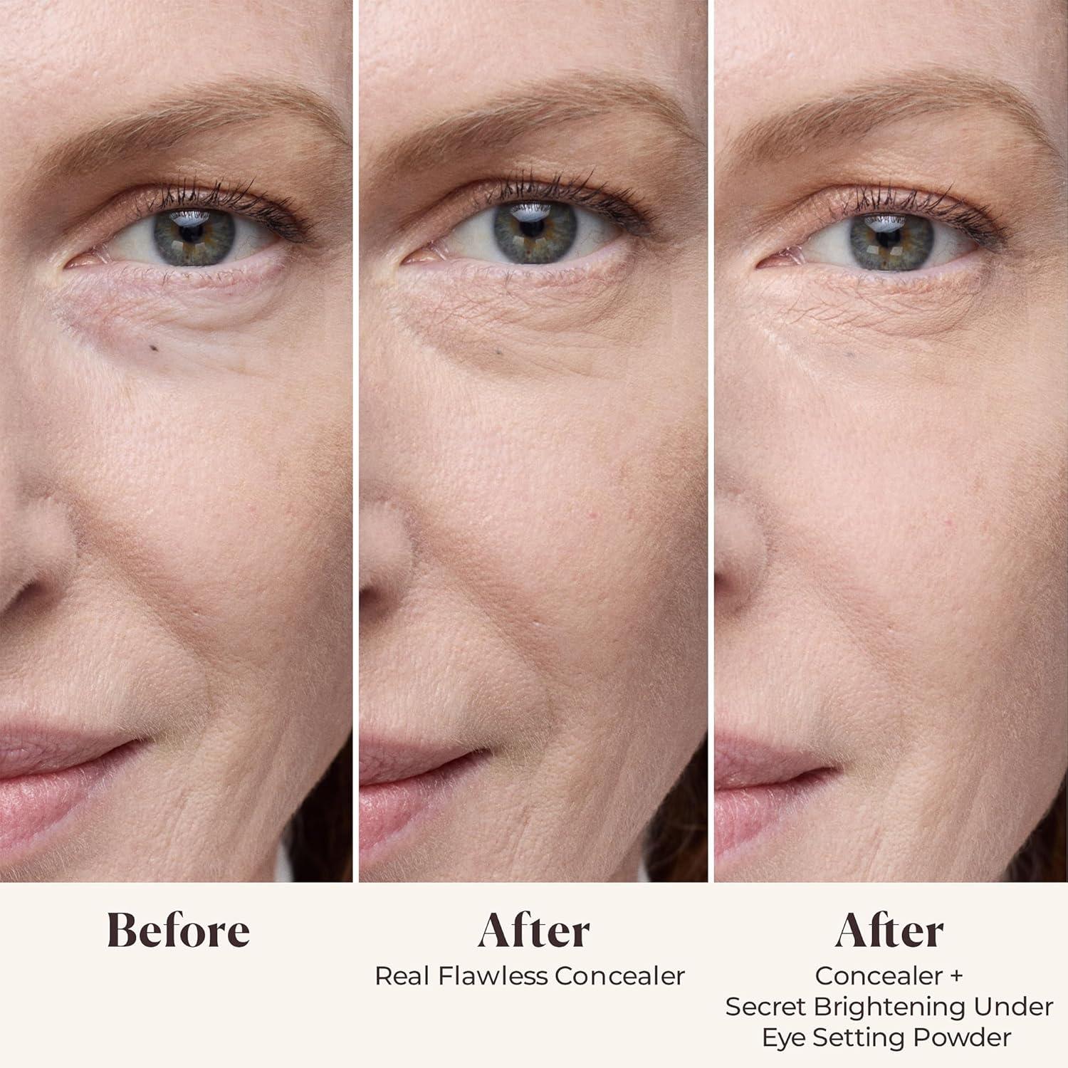 imageLaura Mercier Secret Brightening UnderEye Loose Setting Powder Peach  Pink Pigments to Brighten the Under Eye Color Correct Discoloration Sets ampamp Extends Concealer 6 Shades for All Skin TonesTranslucent