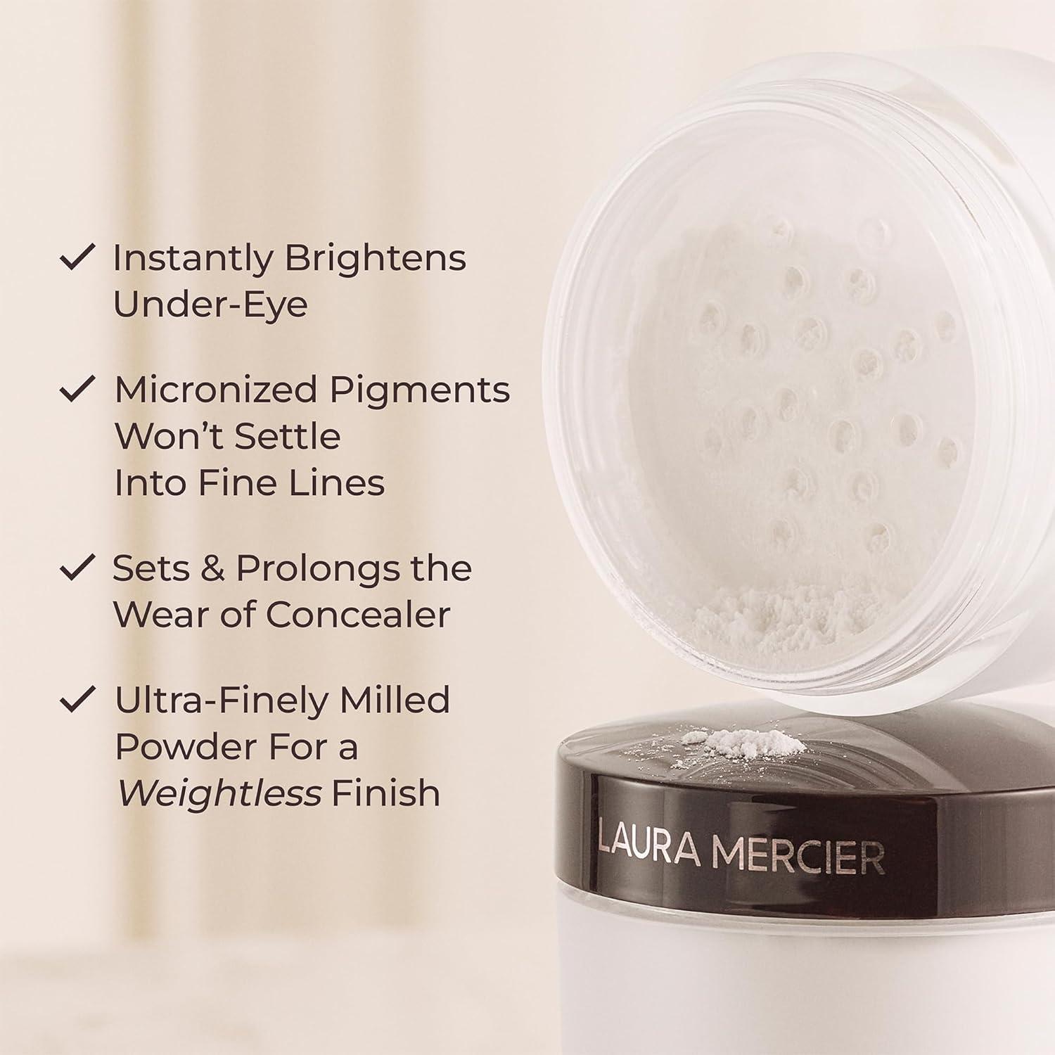 imageLaura Mercier Secret Brightening UnderEye Loose Setting Powder Peach  Pink Pigments to Brighten the Under Eye Color Correct Discoloration Sets ampamp Extends Concealer 6 Shades for All Skin TonesShade 2  Medium Deep