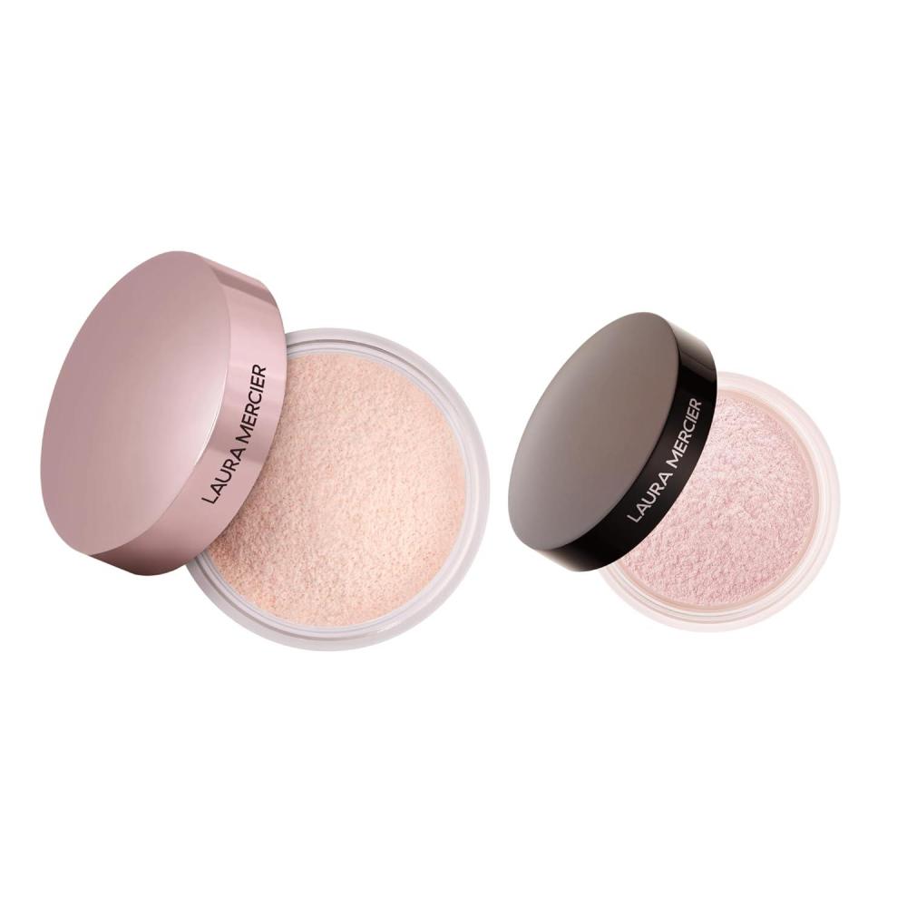 imageLaura Mercier Translucent Loose Setting Powder in Shade ToneUp Rose and Secret Brightening Color Correcting Powder for Under Eyes in Shade Soft Pink Bundle