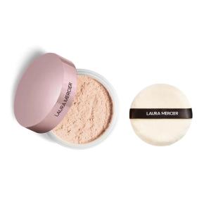 Laura Mercier Translucent Loose Setting Powder in Shade Tone-Up Rose: 24 HR Shine Control, Soft Matte Finish, Best for Normal to Oily Skin, For Enlivening Fair to Medium Skintones + Velour Puff Bundle
