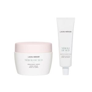 Laura Mercier Luxe Serum Body Cream and Hand Cream Bundle, Long Lasting Hydration, Infused with Shea Butter, French Inspired Scent, Néroli du Sud​