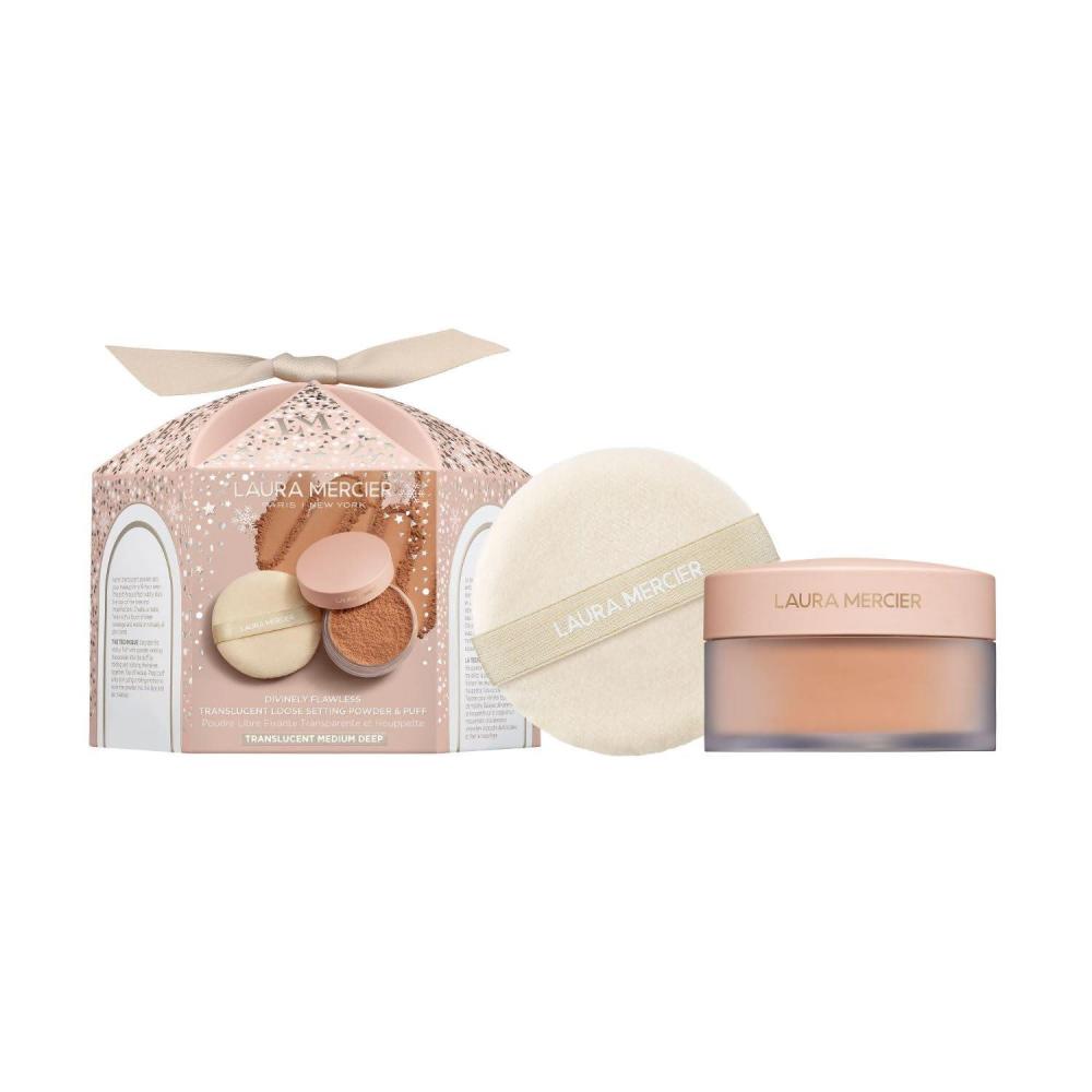 image:imageLaura Mercier Translucent Loose Setting Powder amp Puff Set 24 HR Shine Control Soft Matte Finish Long Lasting Wear Best for Normal to Oily Skin Full Size Value Set Mothers Day GiftTranslucent Medium Deep