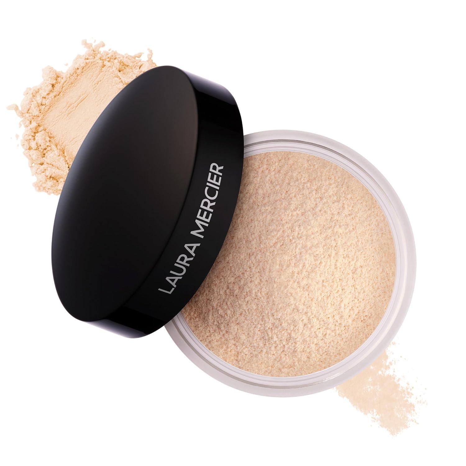 image:imageLaura Mercier Translucent Loose Setting Powder 24 HR Shine Control Infused with Vitamins C E and Translucent Pressed Setting Powder Matte Finish Includes Applicator Bundle
