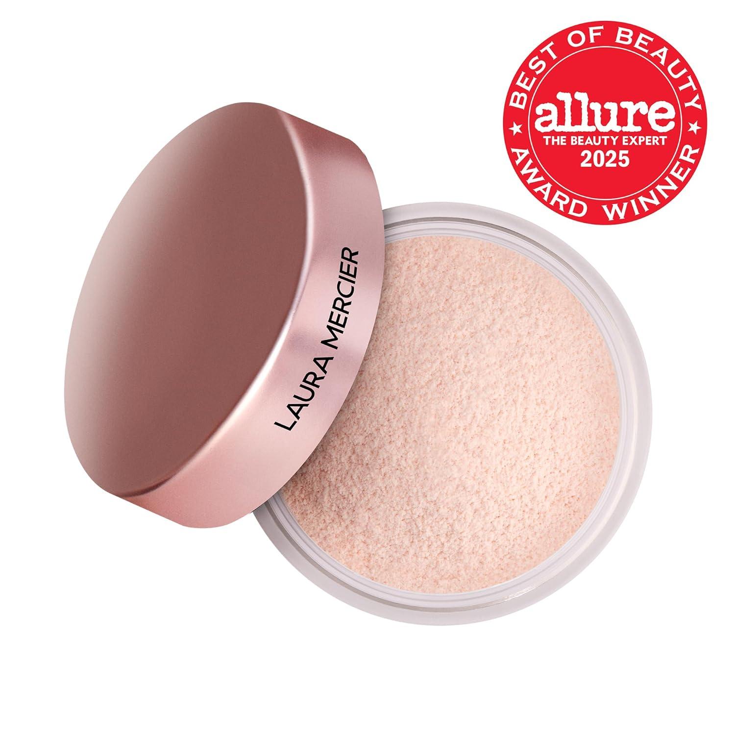 image:imageLaura Mercier Translucent Loose TalcFree Setting Powder UltraBlur 16HR Hydrating Wear Natural Finish Hyaluronic AcidInfused Normal to Dry amp Mature Skin Mint Green Shade Color Corrects RednessToneUp Rose