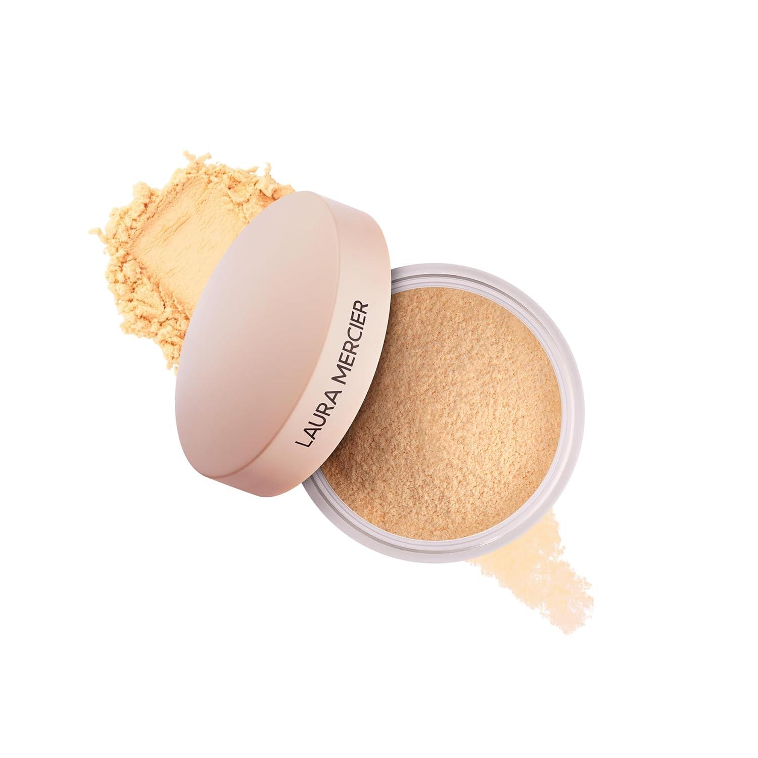 image:imageLaura Mercier Translucent Loose TalcFree Setting Powder UltraBlur 16HR Hydrating Wear Natural Finish Hyaluronic AcidInfused Normal to Dry amp Mature Skin Mint Green Shade Color Corrects RednessTranslucent Honey