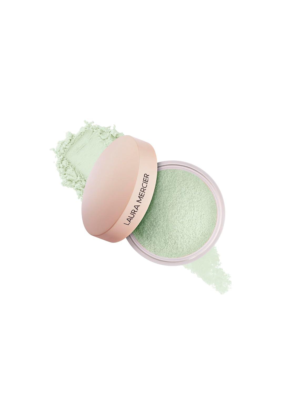 image:imageLaura Mercier Translucent Loose TalcFree Setting Powder UltraBlur 16HR Hydrating Wear Natural Finish Hyaluronic AcidInfused Normal to Dry amp Mature Skin Mint Green Shade Color Corrects RednessMint