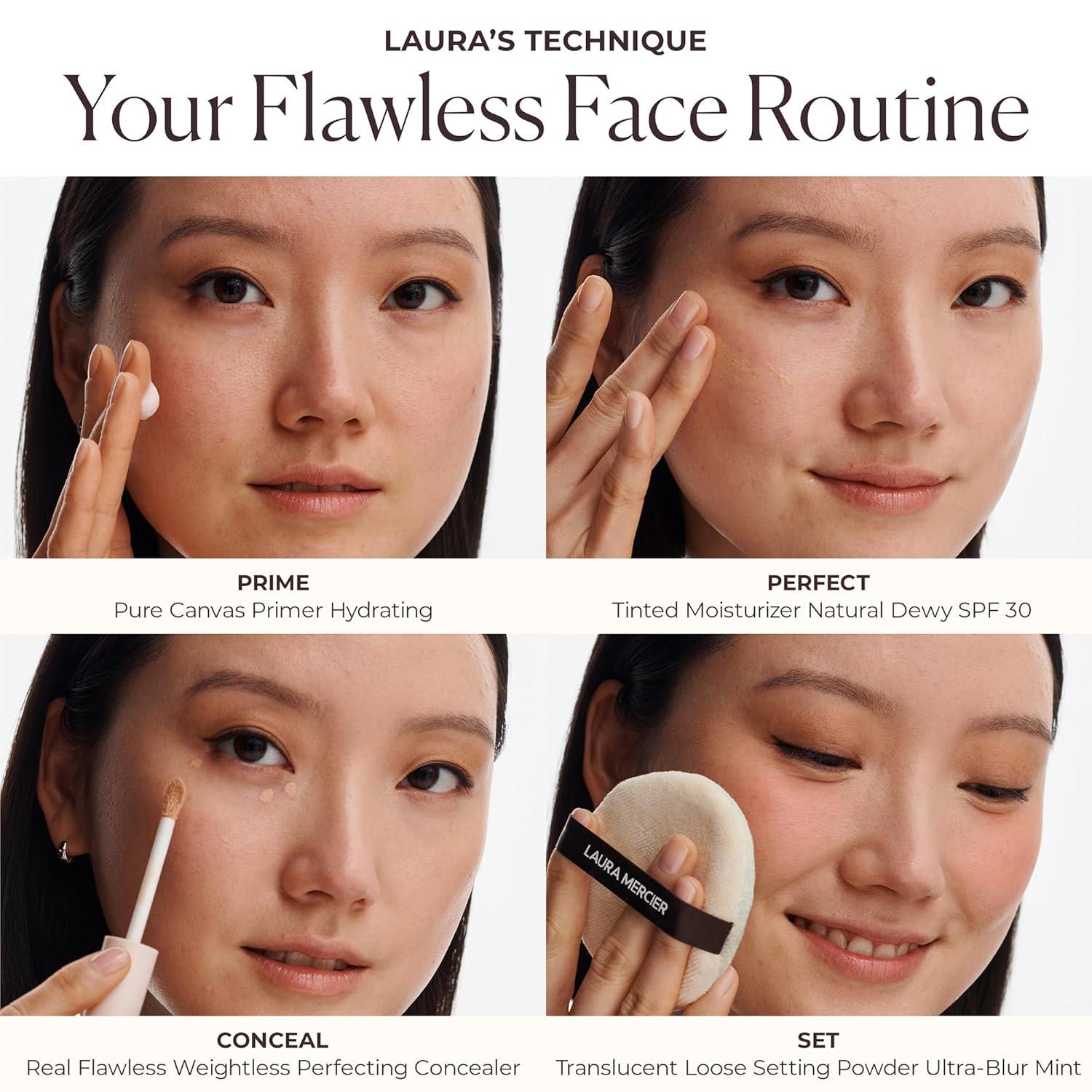 image:imageLaura Mercier Translucent Loose TalcFree Setting Powder UltraBlur 16HR Hydrating Wear Natural Finish Hyaluronic AcidInfused Normal to Dry amp Mature Skin Mint Green Shade Color Corrects RednessMint