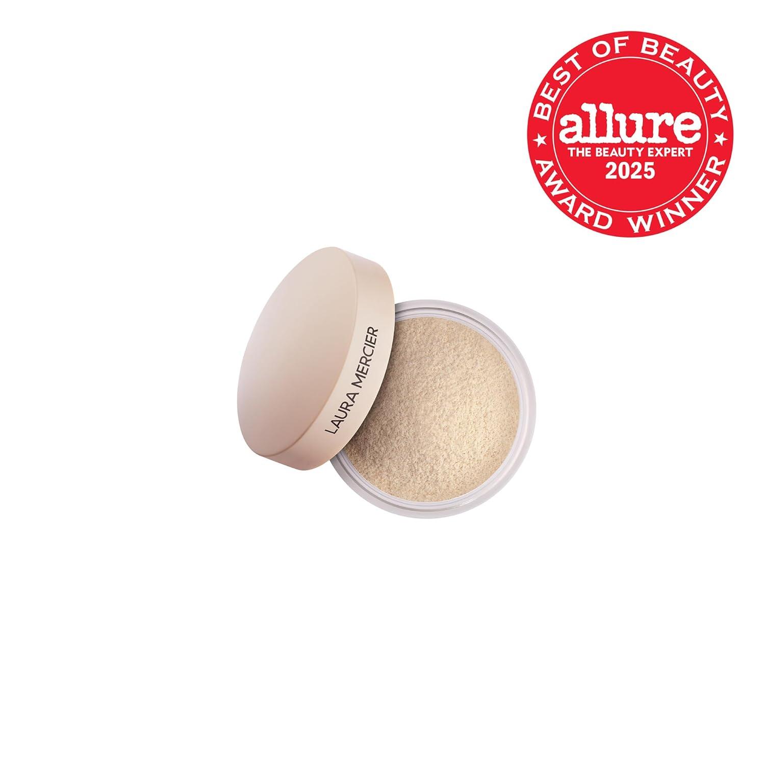 image:imageLaura Mercier Translucent Loose TalcFree Setting Powder UltraBlur 16HR Hydrating Wear Natural Finish Hyaluronic AcidInfused Normal to Dry amp Mature Skin Mint Green Shade Color Corrects RednessTranslucent
