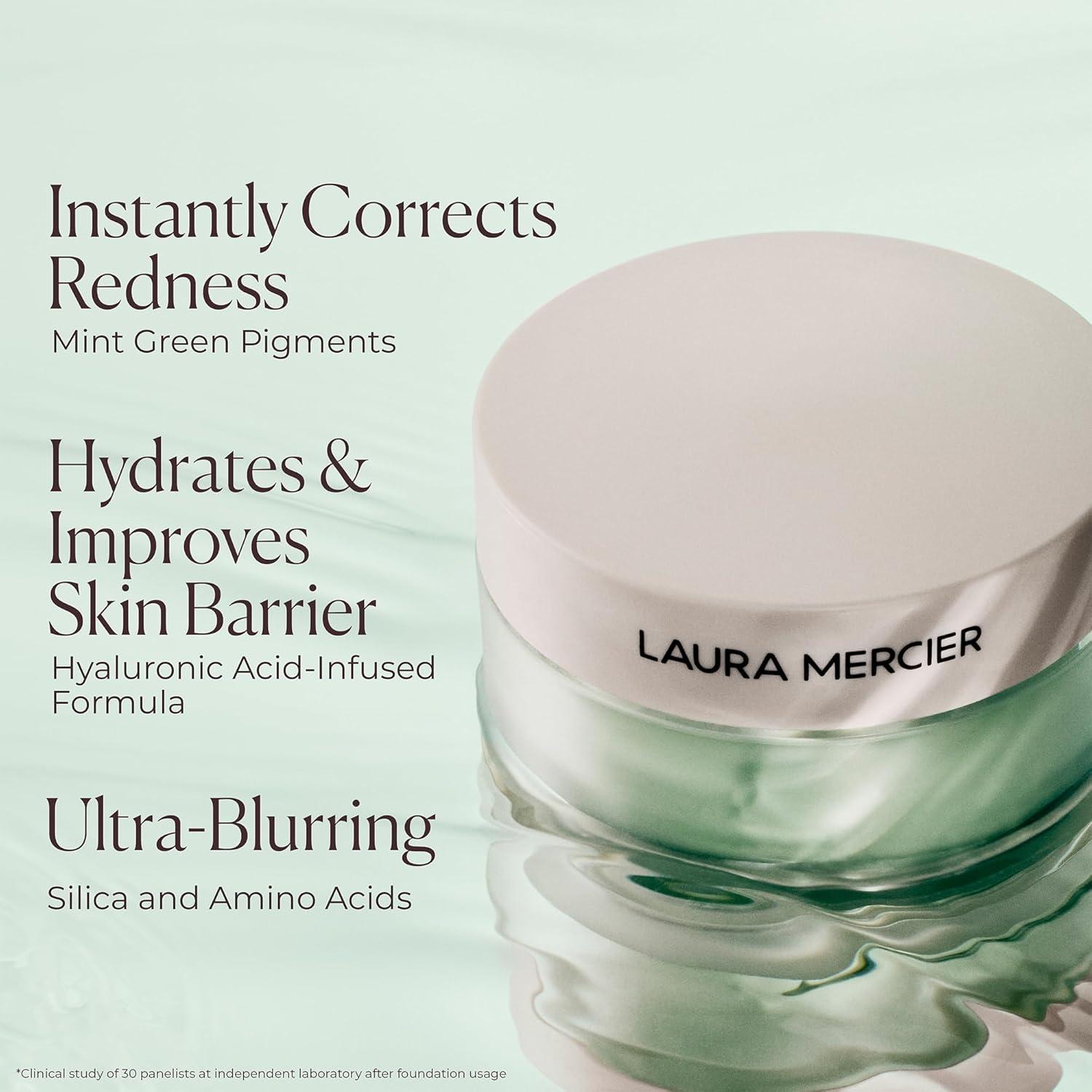 image:imageLaura Mercier Translucent Loose TalcFree Setting Powder UltraBlur 16HR Hydrating Wear Natural Finish Hyaluronic AcidInfused Normal to Dry amp Mature Skin Mint Green Shade Color Corrects RednessMint