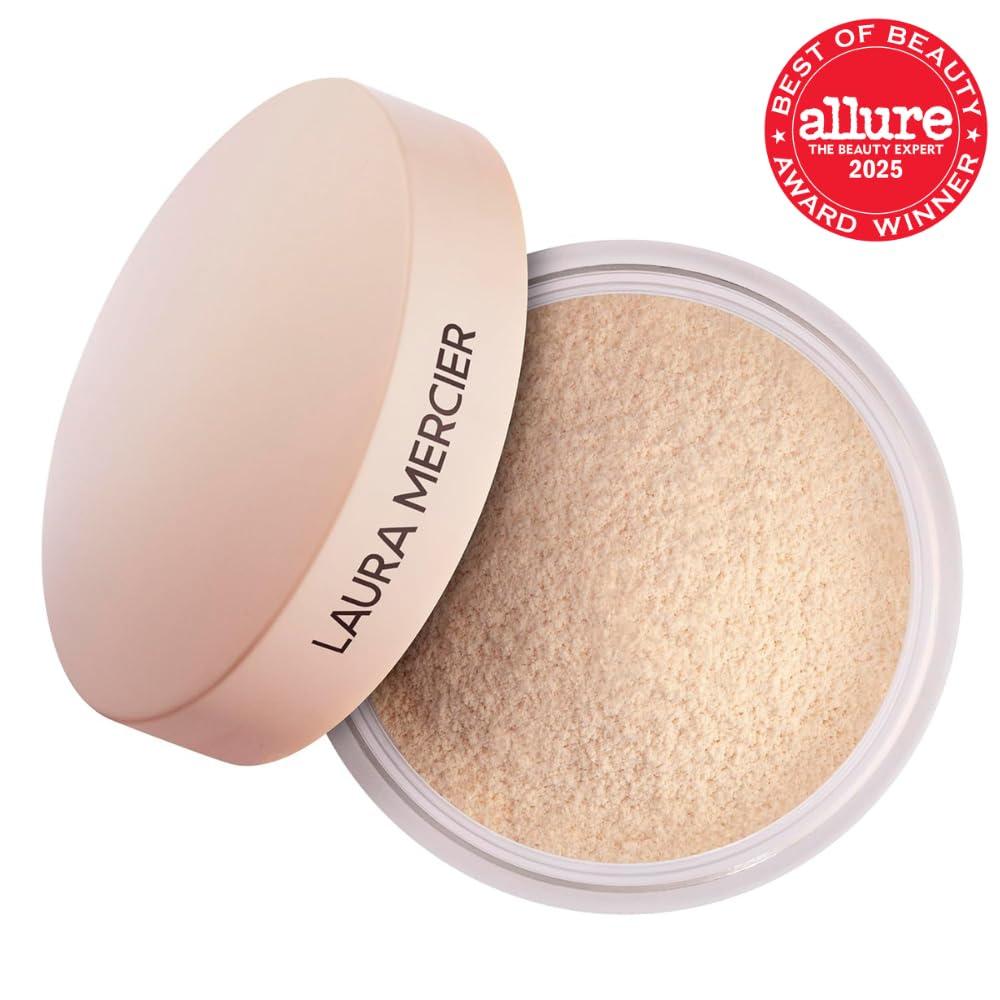 image:imageLaura Mercier Translucent Loose TalcFree Setting Powder UltraBlur 16HR Hydrating Wear Natural Finish Hyaluronic AcidInfused Normal to Dry amp Mature Skin Mint Green Shade Color Corrects RednessTranslucent
