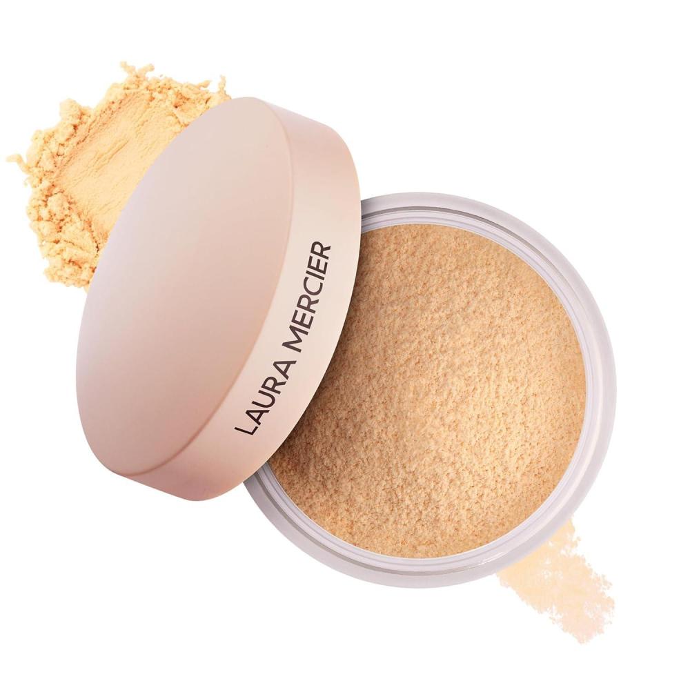 image:imageLaura Mercier Translucent Loose TalcFree Setting Powder UltraBlur 16HR Hydrating Wear Natural Finish Hyaluronic AcidInfused Normal to Dry amp Mature Skin Mint Green Shade Color Corrects RednessTranslucent Honey