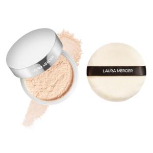 Laura Mercier Translucent Loose Setting Powder Light Catcher Shade Celestial Light, 12 HR Wear, Luminous Finish, Highlighting, Smooths Skin & Blurs Pores + Velour Puff Bundle