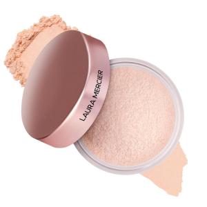 Laura Mercier Translucent Loose Talc-Free Setting Powder Ultra-Blur, 16HR Hydrating Wear, Natural Finish, Hyaluronic Acid-Infused, Normal to Dry & Mature Skin, Mint Green Shade Color Corrects Redness(Tone-Up Rose)