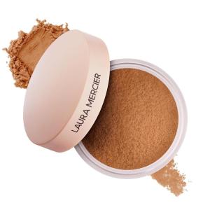 Laura Mercier Translucent Loose Talc-Free Setting Powder Ultra-Blur, 16HR Hydrating Wear, Natural Finish, Hyaluronic Acid-Infused, Normal to Dry & Mature Skin, Mint Green Shade Color Corrects Redness(Translucent Medium Deep)