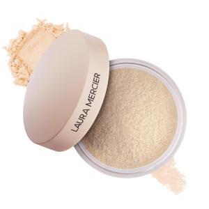Laura Mercier Translucent Loose Talc-Free Setting Powder Ultra-Blur, 16HR Hydrating Wear, Natural Finish, Hyaluronic Acid-Infused, Normal to Dry & Mature Skin, Mint Green Shade Color Corrects Redness(Translucent)