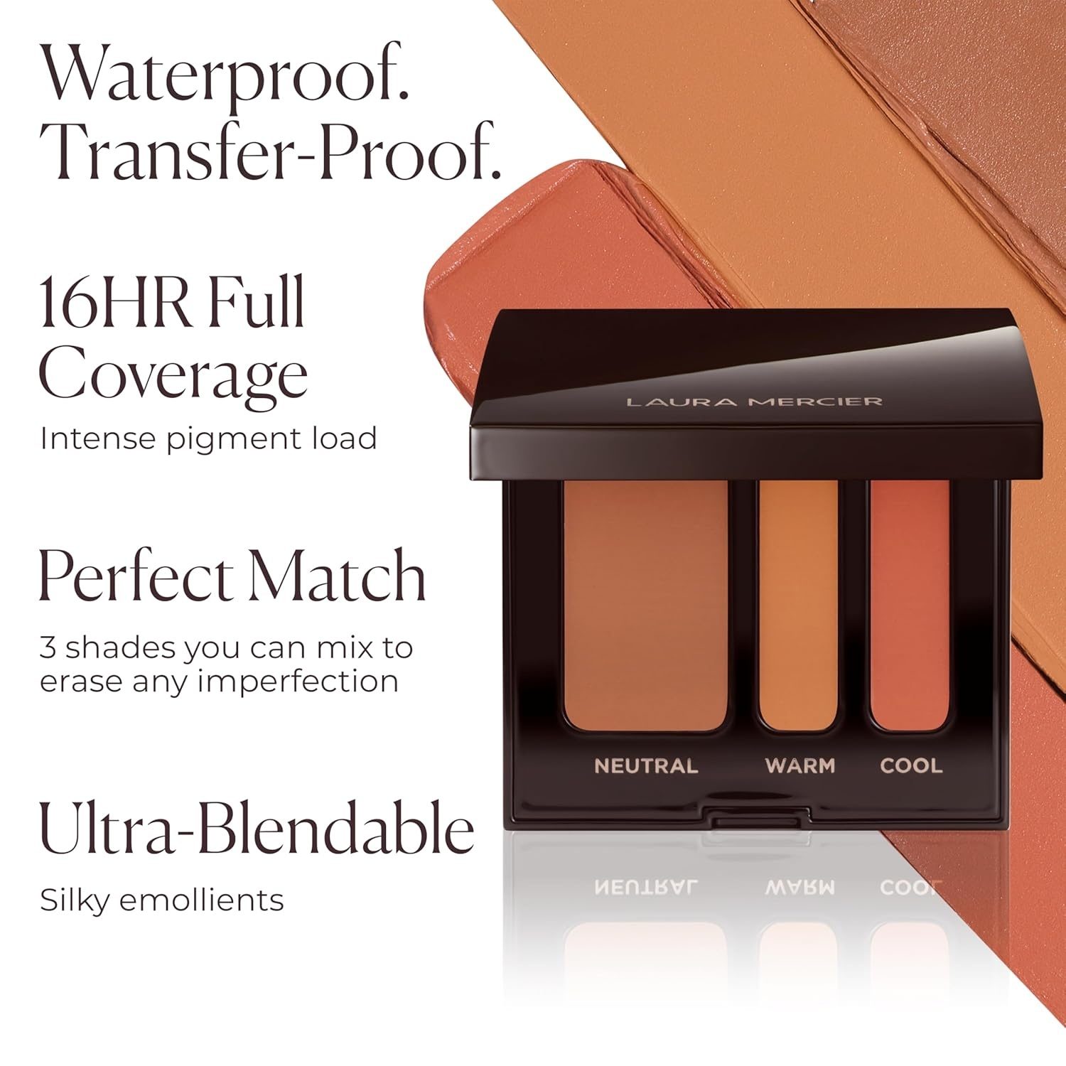 image:imageLaura Mercier Secret Camouflage Complexion Perfector Customizable Full Coverage Cream Concealer 16HR Wear Natural Matte Finish Personalized Shade Match Level 07 Brush Bundle